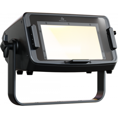 EclExpo Flood300FC to naświetlacz LED Full Spectrum, przeznaczony do wystaw i salonów wystawowych, jako wysokiej jakości zamiennik LED, dla tradycyjnych opraw asymetrycznych o źródle żarowym, CDM lub HMI.
