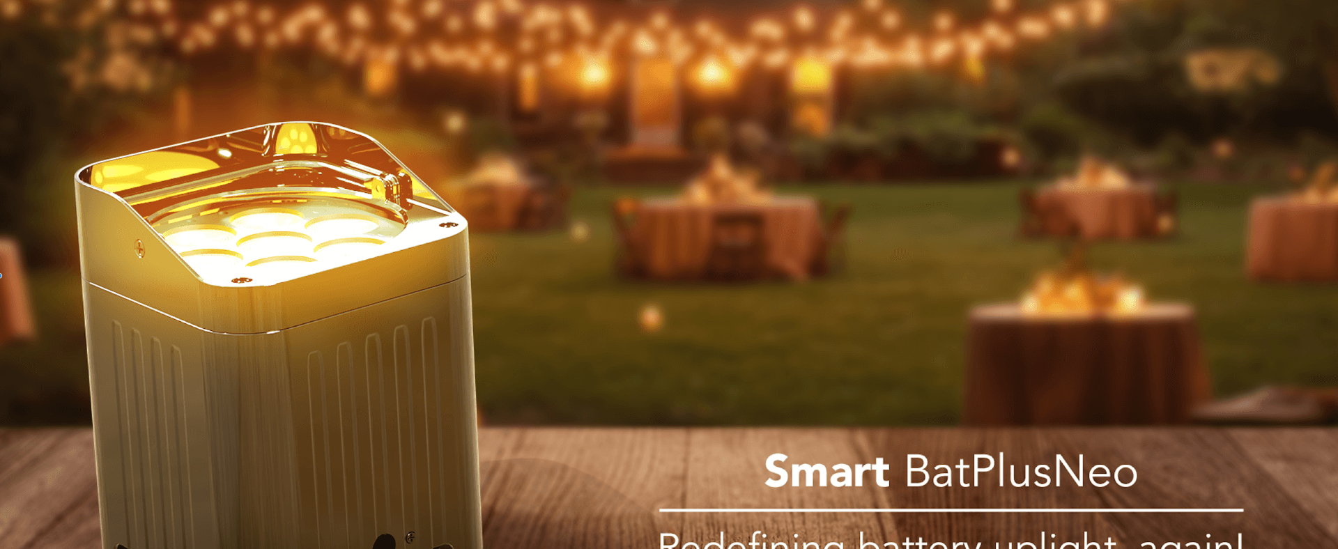 SmartBatPlus NEO Naświetlacz LED akumulatorowy do zastosowań zewnętrznych